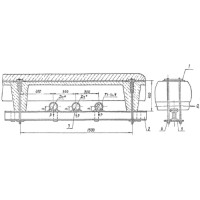 Траверсы для крепления трубопроводов трехрядные А14Б 588.000-03 СБ 125 мм