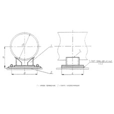 Опора скользящая направляющая приварная трубопроводов ТЭС и АЭС 820 мм ОСТ 24.125.158-01
