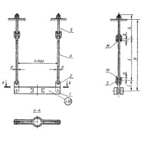 Подвески для вертикальных трубопроводов ПГВ-377 ГОСТ 16127-78