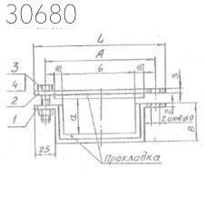 Подвески судовых трубопроводов тип 9-196х556-СТ 350 мм РИДФ.301525.001 0,603 кг