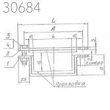 Подвески судовых трубопроводов тип 9-156х356-АМг 250 мм РИДФ.301525.001 0,355 кг